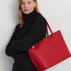 Ralph Lauren Bags Ralph Lauren Karly Crosshatch Leather Tote Red Red