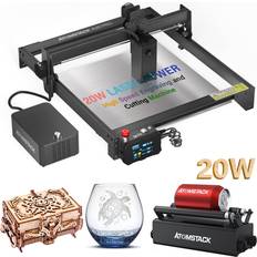 Power Tool Accessories ATOMSTACK A20 Pro 20W Laser Engraver and Cutter, 130W Laser Engraving Cutting Machine with Air Assist Kit and R3 Rotary Roller,Laser Engraver for Wood and Metal, Vinyl, Acrylic, Glass