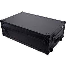 Musical Accessories ProX Flight Style Road Case Fits Pioneer Ddj-Flx10 Black On Black W/ Sliding Laptop Shelf & Wheels Black