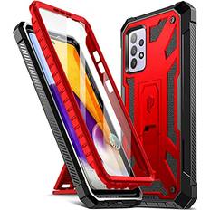 Mobile Phone Accessories Poetic Spartan Case for Samsung Galaxy A72 Full Body Rugged Case with Kickstand Metallic Red
