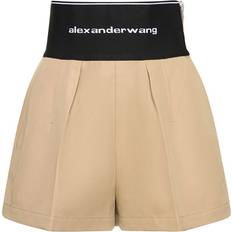 Alexander Wang Tailored Cotton & Nylon Shorts Beige