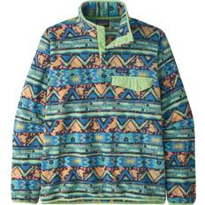 Patagonia Pullover Patagonia Men's Lightweight Synchilla Snap-T Fleece Pullover - High Hopes Geo/Salamander Green