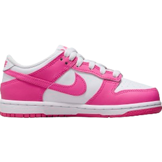 Pink Sneakers Children's Shoes Nike Dunk Low PS - White/Laser Fuchsia