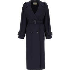 Gucci Coats Gucci Navy Blue Wool Trench Coat Blue