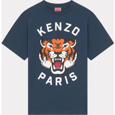 Kenzo Men Clothing Kenzo T-shirt Oversize Unisexee Lucky Tiger' Unisexe Bleu Nuit