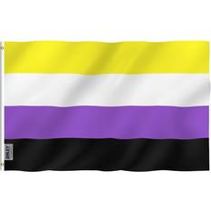 Schwarz Fahnen Anley 3x5 Foot Non-Binary Pride Flag Pride Genderqueer