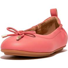 Fitflop Low Shoes Fitflop Women's Allegro Bow Leather Ballet Rosy Coral Rosy Coral