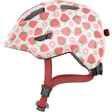 Kinder - medium Fahrradhelme ABUS Smiley 3.0 LED Bicycle Helmet Rose Strawberry