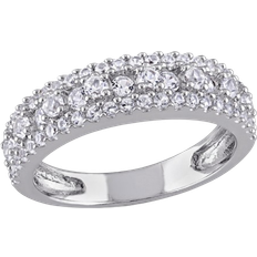 Sapphire Jewelry Gem & Harmony Anniversary Band Ring - Silver/Sapphire