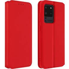 Samsung Galaxy S20 Ultra Klapphüllen Avizar Elec Series Galaxy S20 Ultra Smartphone Hülle, Rot