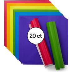 Cricut Crafts Cricut Vinyl Rainbow Sampler Permanent 20 Count