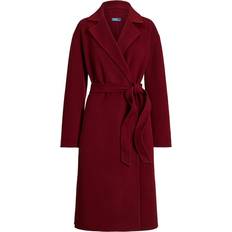 Polo Ralph Lauren Coats Polo Ralph Lauren Wool-Blend Wrap Coat in Garnet