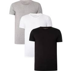 Atmungsaktiv Oberteile Tommy Hilfiger Essential Cotton T-shirt 3-pack - Black/Grey Heather/White