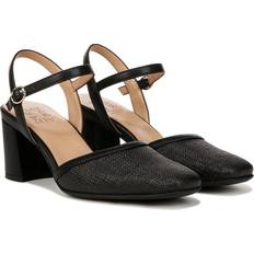 Heels & Pumps on sale Naturalizer Women's Wave Slingback Pump Shoes Black Straw Fabric