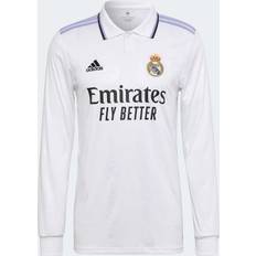 adidas 2022-23 Real Madrid Home Long-Sleeve Jersey White