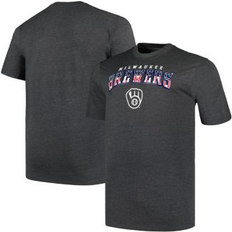 Profile T-shirts Profile Men's Heather Charcoal Milwaukee Brewers Big & Tall American T-Shirt