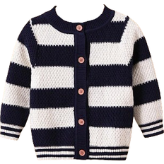 Shein Little Girl's Striped Button Up Cardigan Sweater