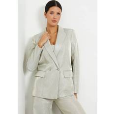 Guess Blazers Guess Adriana Double-breasted Blazer Gray