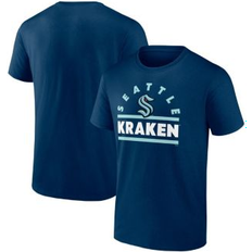 T-shirts Fanatics Men's Branded Deep Sea Blue Seattle Kraken Goaltender Combo T-Shirt