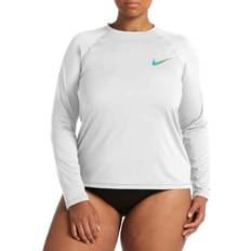 Nike Swim & Water Sports Nike Women's Long Sleeve Hydroguard Rash Guard, 3X, White