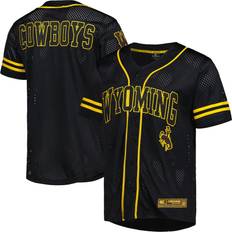 Colosseum Game Jerseys Colosseum Men's Black Wyoming Cowboys Free Spirited Mesh Button-Up Baseball Jersey