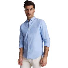 Tommy Hilfiger Clothing Tommy Hilfiger Men's Regular Fit Solid Stretch Oxford Shirt Blue