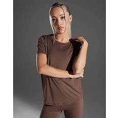 Nike Overdeler Nike Training One Short Sleeve T-Shirt Brown Womens, Brown