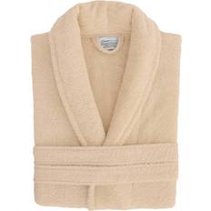 Robes Authentic Hotel and Spa Unisex Turkish Cotton Terry Cloth Bath Robe Beige