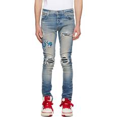Amiri Pants & Shorts Amiri Blue MX1 Embroidered Jeans WAIST