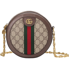 Gucci Ophidia Mini GG Round Shoulder Bag - Beige/Ebony