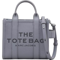 Gray Bags Marc Jacobs The Leather Mini Tote Bag - Wolf Grey