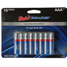 Blain's Farm & Fleet AAA Alkaline Batteries 16-pack