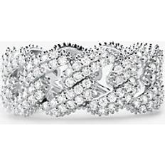 Michael Kors Jewelry Michael Kors Sterling Silver Cubic Zirconia Link Statement Ring Silver