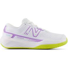 New Balance Racket Sport Shoes New Balance 696v5 Women's Tennis Shoes White/Purple Fade