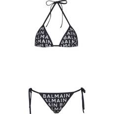 Bikini Sets Balmain logo-print bikini set women Elastane/Polyamide Black