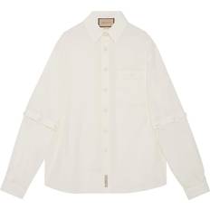 Gucci Underwear Gucci detachable-sleeve cotton shirt women Cotton White