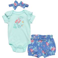 Disney Other Sets Children's Clothing Disney The Little Mermaid Infant Baby Girls Bodysuit Shorts and Headband Piece Outfit Set Blue Months