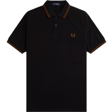 Fred Perry Herren Poloshirts Fred Perry Polo Shirt - Black/Whisky Brown