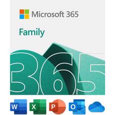 Office Software Microsoft 365 Family 12-Month Subscription, up to 6 people Premium Office apps 1TB OneDrive cloud storage PC/Mac