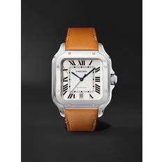 Cartier Klokker Cartier Santos 39.8mm Interchangeable and Leather Watch, Ref. No. CRWSSA0018 Men Silver