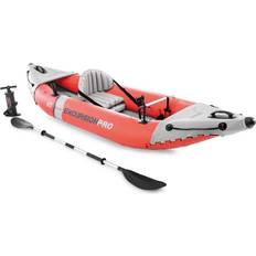 Intex Swim & Water Sports Intex Excursion Pro K1 Single Person Inflatable Vinyl Fishing Kayak with Oar/Pump