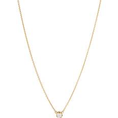 Georg Jensen Signature Pendant Necklace - Gold/Diamond