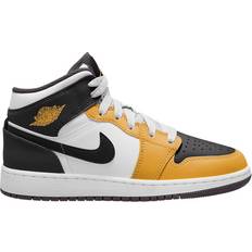 Air jordan 1 mid Nike Air Jordan 1 Mid M - White/Yellow Ochre/Black