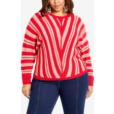 Avenue Knitted Sweaters Avenue SWEATER INDI Flame/Pink 26-28 Flame 26-28
