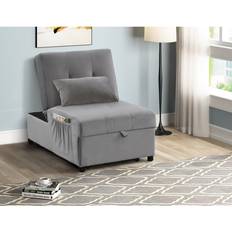 Chair Beds Armchairs Best Master Furniture Multifunctional Grey 17"