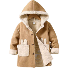 Jungen - Mäntel Jacken Shein Young Boy Dual Pocket Teddy Lined Hooded Coat
