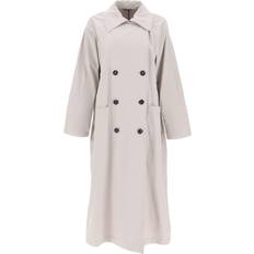Coats Brunello Cucinelli Double Breasted Trench Coat With Shiny Cuff Details