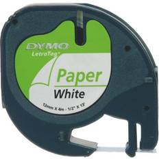 Dymo Merkemaskiner & Etiketter Dymo LetraTag Paper Black Text on White 12mmx4m