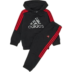 Streifen Tracksuits adidas Infant Badge of Sport Camo Infill Tracksuit - Black
