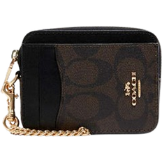 Leather Wallets & Key Holders Coach Zip Card Case - Brown
